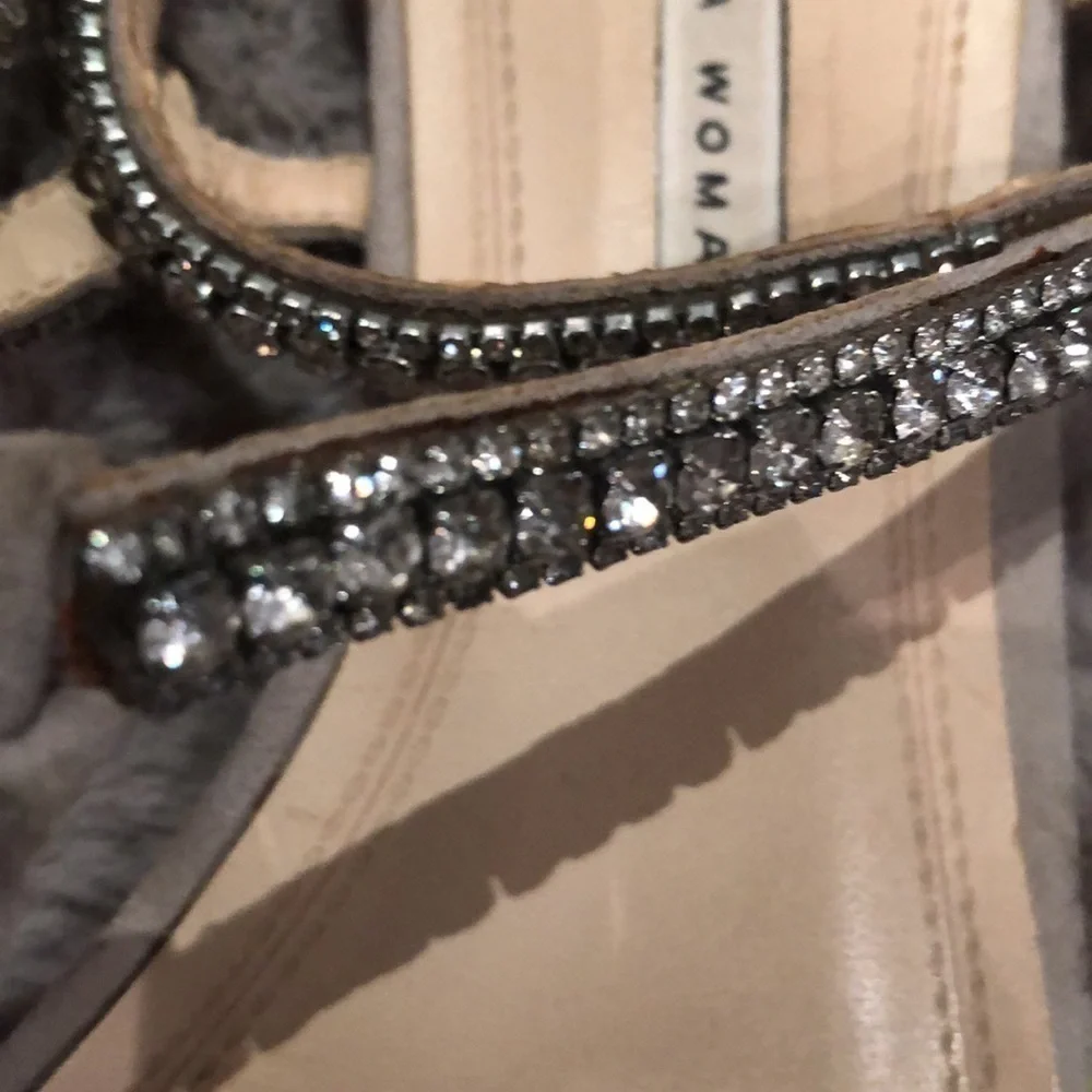 Zara jewelled sparkly ankle strap sandals in 37 - Picture 7 of 9